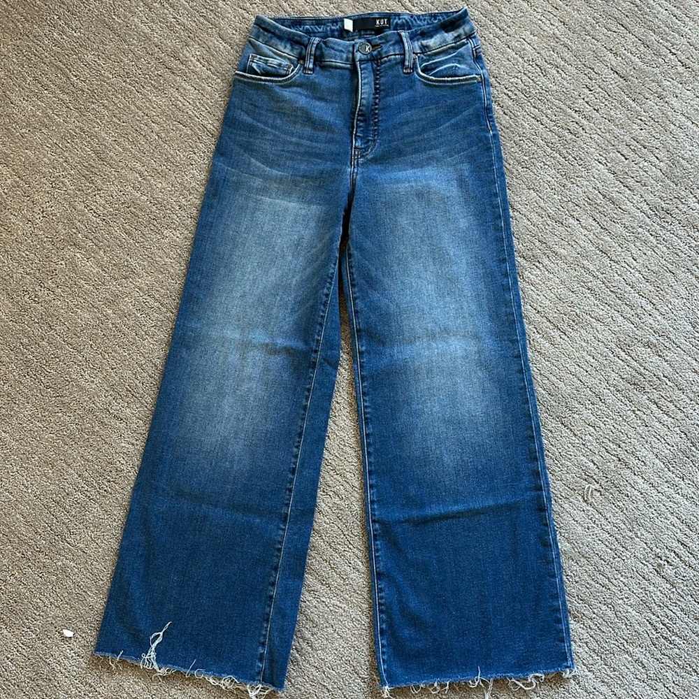 Kut from the Kloth Dark Blue Wide Leg Jeans